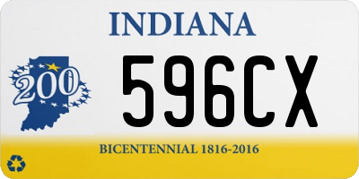 IN license plate 596CX