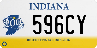 IN license plate 596CY