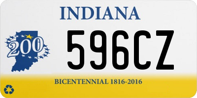 IN license plate 596CZ