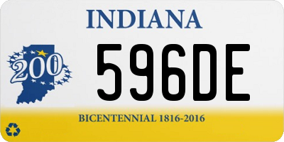 IN license plate 596DE