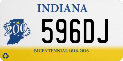 IN license plate 596DJ