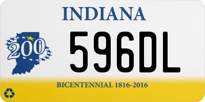 IN license plate 596DL