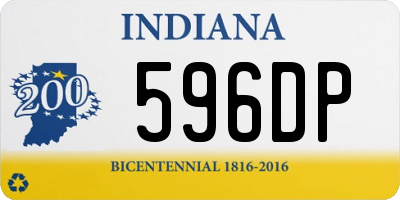 IN license plate 596DP