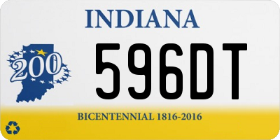 IN license plate 596DT