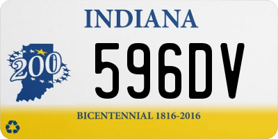 IN license plate 596DV