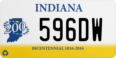 IN license plate 596DW