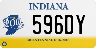 IN license plate 596DY