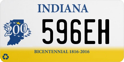 IN license plate 596EH