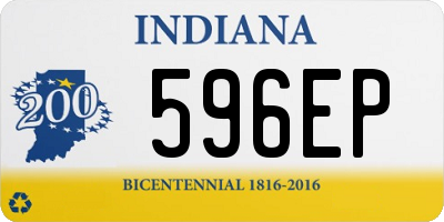 IN license plate 596EP