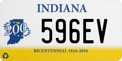 IN license plate 596EV