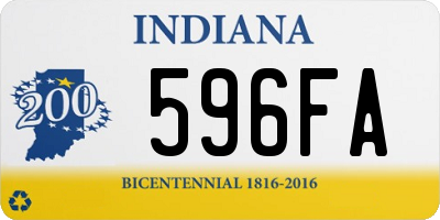 IN license plate 596FA