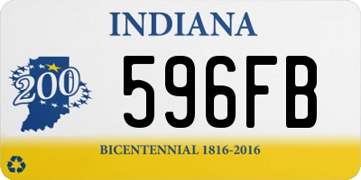 IN license plate 596FB