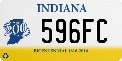 IN license plate 596FC