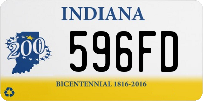 IN license plate 596FD