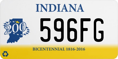 IN license plate 596FG