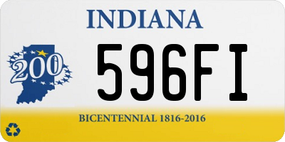 IN license plate 596FI