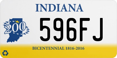 IN license plate 596FJ