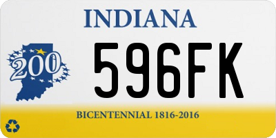 IN license plate 596FK