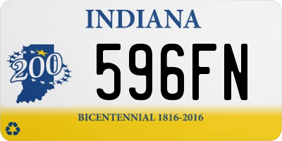 IN license plate 596FN