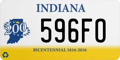 IN license plate 596FO