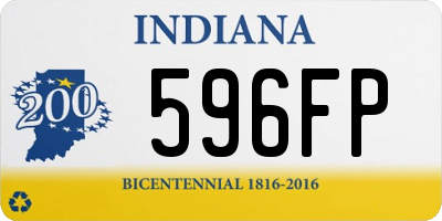 IN license plate 596FP