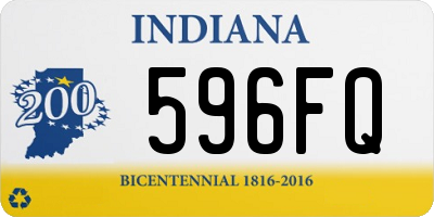 IN license plate 596FQ