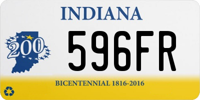 IN license plate 596FR