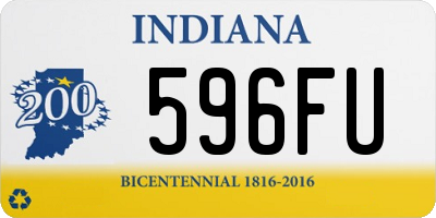 IN license plate 596FU