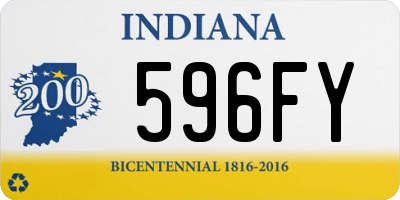 IN license plate 596FY