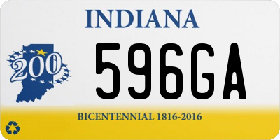 IN license plate 596GA