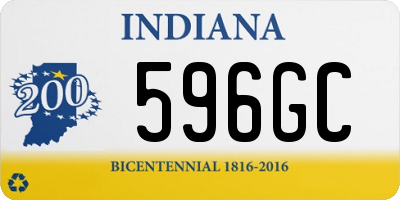 IN license plate 596GC