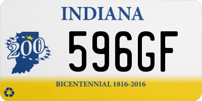 IN license plate 596GF