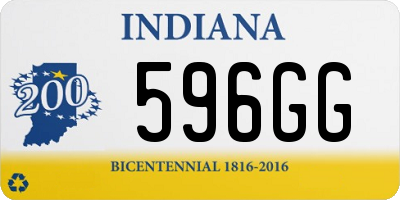 IN license plate 596GG