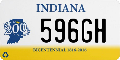 IN license plate 596GH