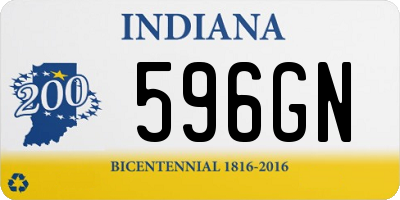 IN license plate 596GN