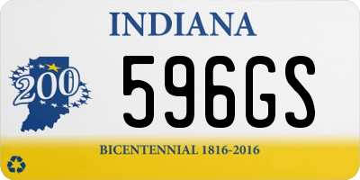IN license plate 596GS
