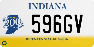 IN license plate 596GV