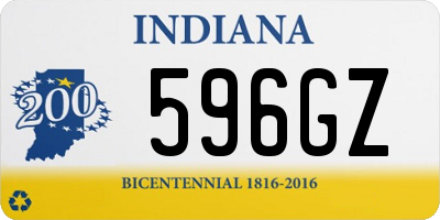 IN license plate 596GZ