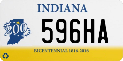 IN license plate 596HA