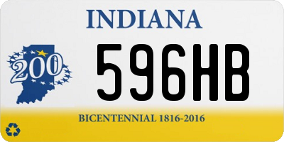 IN license plate 596HB