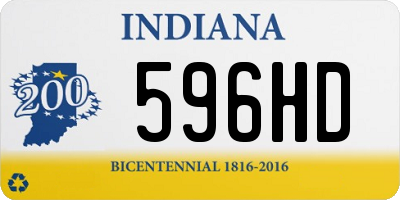 IN license plate 596HD