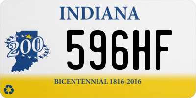 IN license plate 596HF