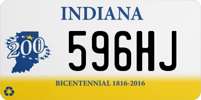 IN license plate 596HJ