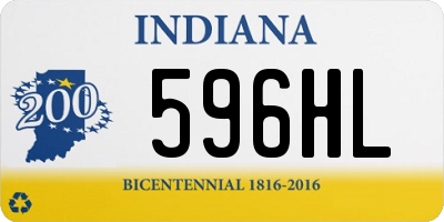 IN license plate 596HL