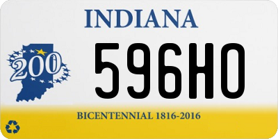 IN license plate 596HO