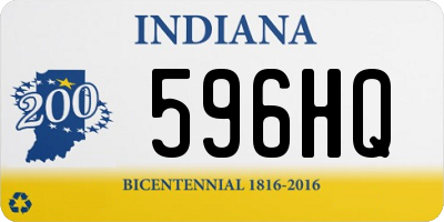 IN license plate 596HQ