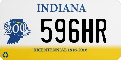 IN license plate 596HR