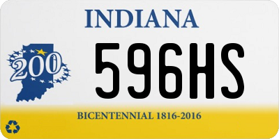 IN license plate 596HS