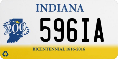 IN license plate 596IA