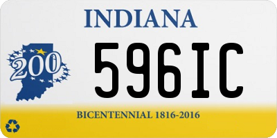 IN license plate 596IC